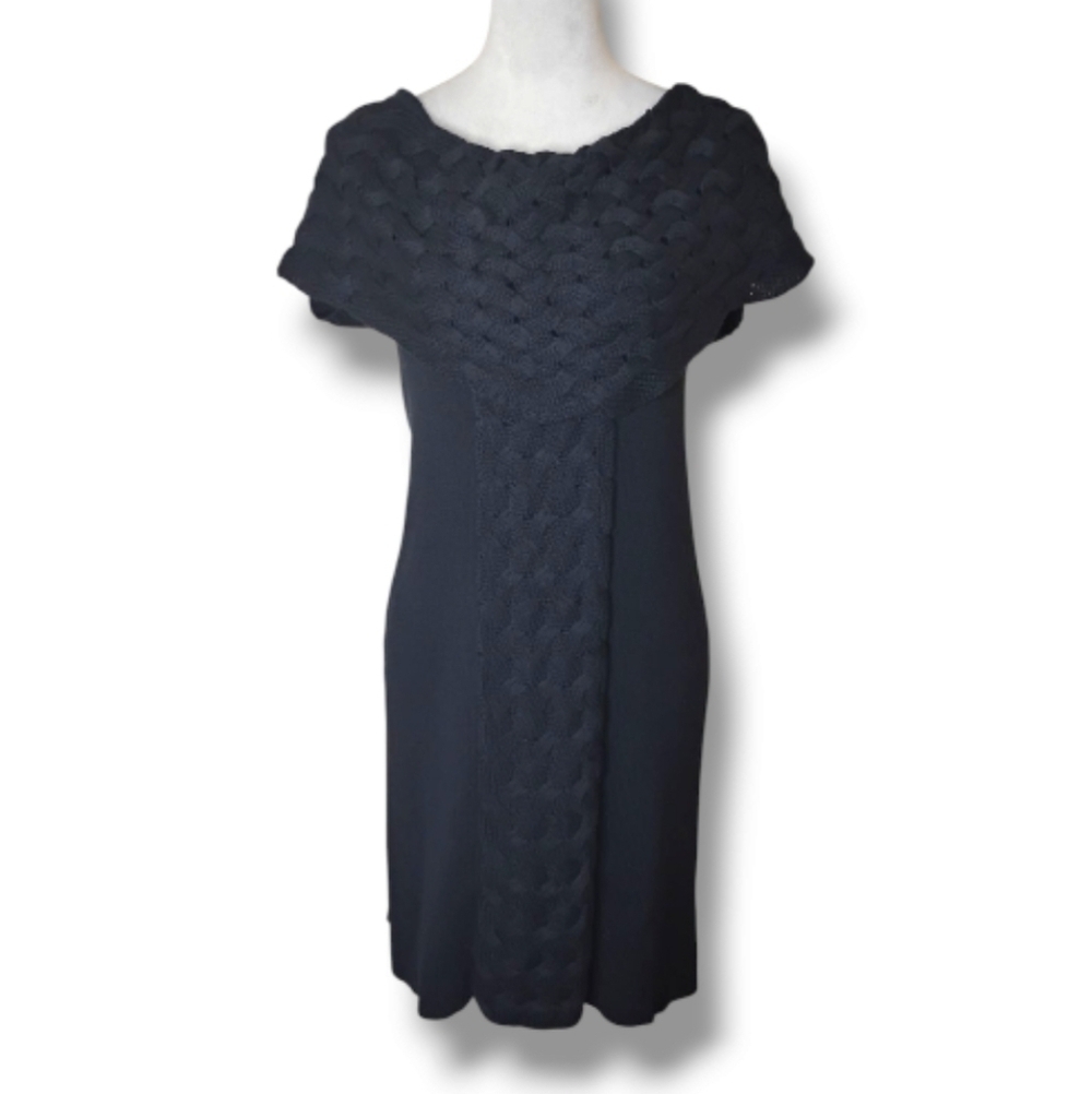 Nurture Black Knit Dress 100% Cotton Size Large NWT